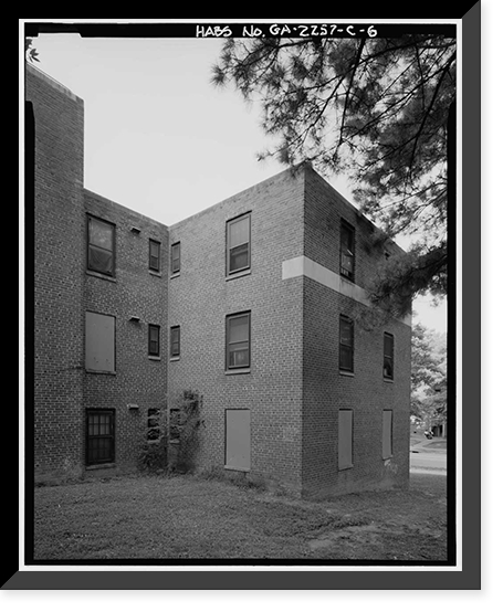 Techwood Homes, Building No. 1, 575-579 Techwood Drive, Atlanta, Fulton County, GA - 6, Antique Print