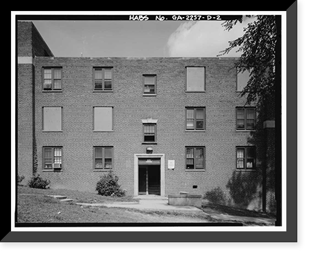 Historic Framed Print, Techwood Homes, Building No. 2, 569-573 Techwood Drive, Atlanta, Fulton County, GA - 2,  17-7/8" x 21-7/8"
