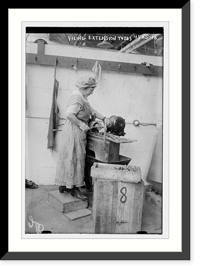 Historic Framed Print, Filing extension tubes - 2,  17-7/8" x 21-7/8"