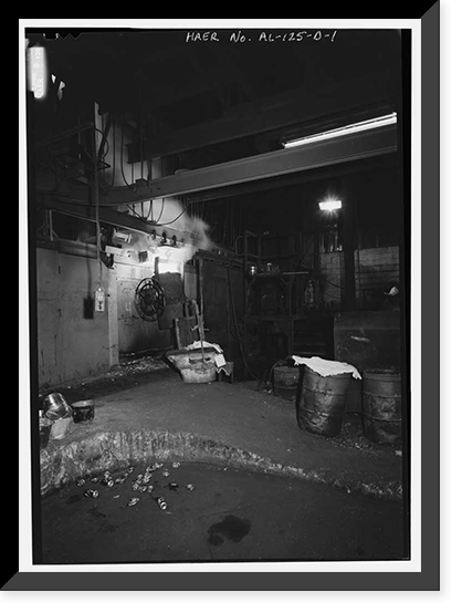 Historic Framed Print, Southern Ductile Casting Company, Casting, 2217 Carolina Avenue, Bessemer, Jefferson County, AL,  17-7/8" x 21-7/8"