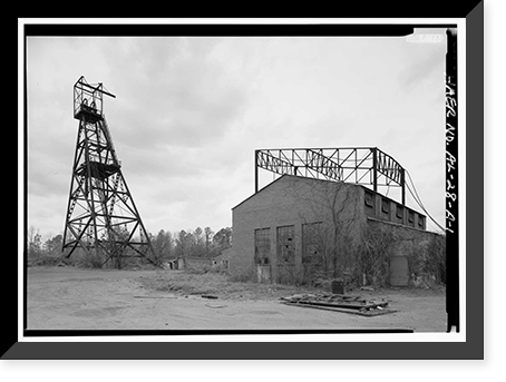 Pyne Red Ore Mine, Headframe, State Route 150, Bessemer, Jefferson County, AL, Antique Poster