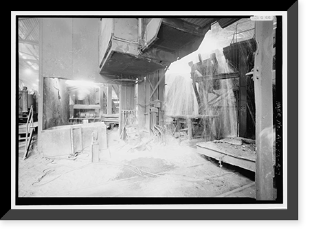 Historic Framed Print, United States Pipe & Foundry Company Plant, Melting & Treatment Areas, 2023 St. Louis Avenue at I-20/59, Bessemer, Jefferson County, AL - 7,  17-7/8" x 21-7/8"
