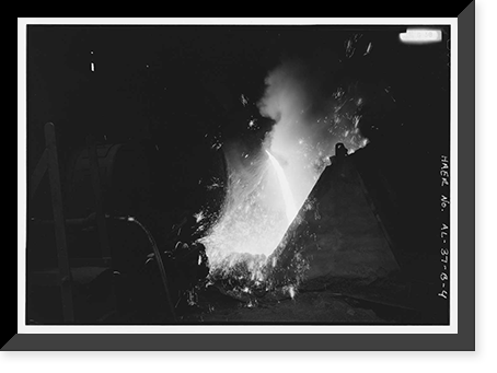 U.S. Steel, Fairfield Works, Q-Bop Furnace, North of Valley Road & West of Ensley, Pleasant Gr, Fairfield, Jefferson County, AL - 4, Historic Print