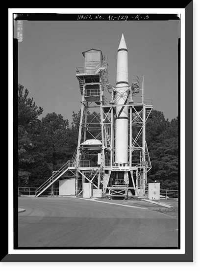 Marshall Space Flight Center, Redstone Rocket (Missile) Test Stand, Dodd Road, Huntsville vicinity, Madison County, AL - 3, Antique Poster