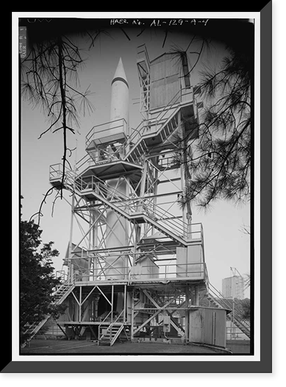 Marshall Space Flight Center, Redstone Rocket (Missile) Test Stand, Dodd Road, Huntsville vicinity, Madison County, AL - 4, Vintage Poster