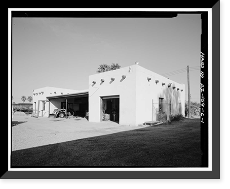 Tucson Plant Materials Center, General Utility Building, 3241 North Romero Road, Tucson, Pima County, AZ, Vintage Print