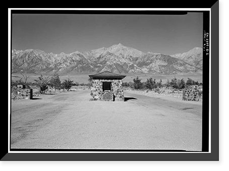 Manzanar War Relocation Center, Military Police Post, Independence vicinity, Inyo County, CA - 2, Vintage Print