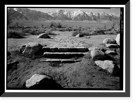 Manzanar War Relocation Center, Merritt Park, Independence vicinity, Inyo County, CA, Vintage Print