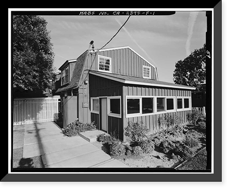 Historic Framed Print, Buffalo Ranch, Buffalo Ranch Building, 2418 MacArthur Boulevard, Irvine, Orange County, CA,  17-7/8" x 21-7/8"