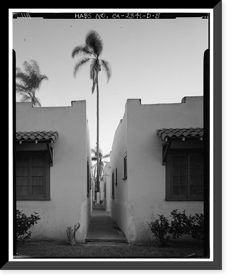 Heilman Villas, Bungalow, 1060 Seventh Street, Coronado, San Diego County, CA - 5, Historic Print