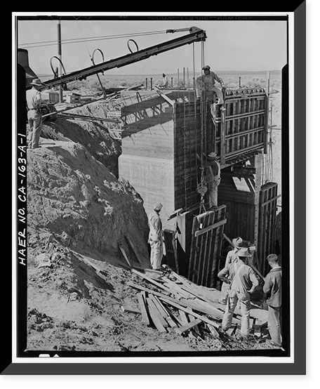 Jet Propulsion Laboratory Edwards Facility, Test Stand A, Edwards Air Force Base, Boron vicinity, Kern County, CA, Antique Print