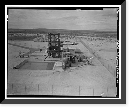 Jet Propulsion Laboratory Edwards Facility, Test Stand D, Edwards Air Force Base, Boron vicinity, Kern County, CA - 11, Vintage Print
