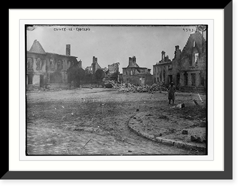 Historic Framed Print, Coucy - Le - Chateau,  17-7/8" x 21-7/8"