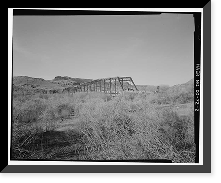 Saxton Bridge, Spanning Gunnison River on Delta County Road 650R, Delta vicinity, Delta County, CO - 2, Vintage Print