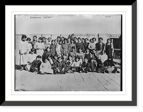 Historic Framed Print, Armenian orphans,  17-7/8" x 21-7/8"