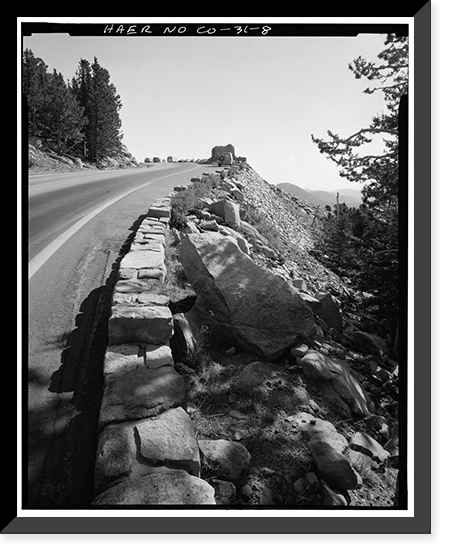 Historic Framed Print, Trail Ridge Road, Between Estes Park & Grand Lake, Estes Park vicinity, Larimer County, CO - 8,  17-7/8" x 21-7/8"