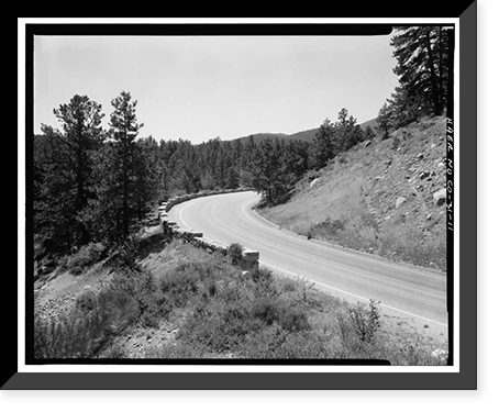 Historic Framed Print, Trail Ridge Road, Between Estes Park & Grand Lake, Estes Park vicinity, Larimer County, CO - 11,  17-7/8" x 21-7/8"