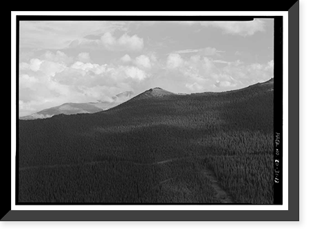 Historic Framed Print, Trail Ridge Road, Between Estes Park & Grand Lake, Estes Park vicinity, Larimer County, CO - 13,  17-7/8" x 21-7/8"