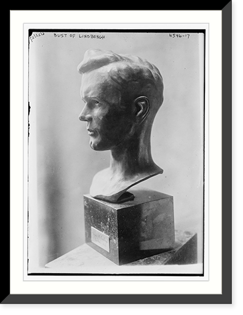 Historic Framed Print, Lindbergh bust,  17-7/8" x 21-7/8"