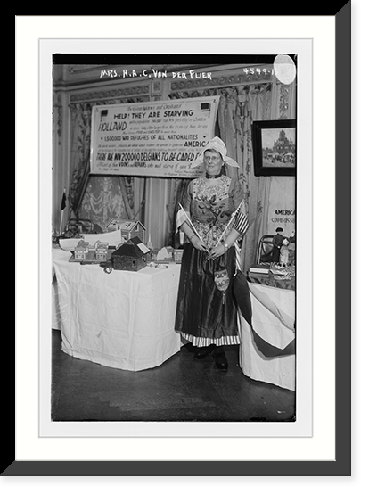 Historic Framed Print, Mrs. H.A.C. Van Der Flier,  17-7/8" x 21-7/8"