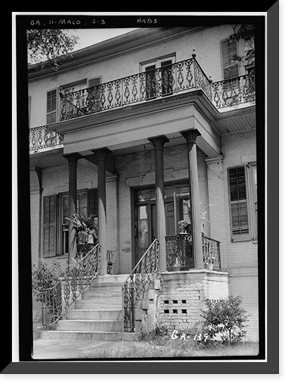 Historic Framed Print, Poe House, Washington Avenue & Poplar Street, Macon, Bibb County, GA - 3,  17-7/8" x 21-7/8"