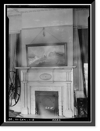 Historic Framed Print, Judge Platt House, Lexington, Oglethorpe County, GA - 2,  17-7/8" x 21-7/8"