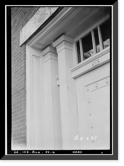 Historic Framed Print, Oertel House, 638 Greene Street, Augusta, Richmond County, GA - 6,  17-7/8" x 21-7/8"