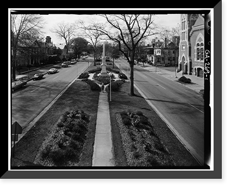 Historic Framed Print, Greene Street Historic District, Greene Street, Gordon Highway to Augusta Canal Bri, Augusta, Richmond County, GA,  17-7/8" x 21-7/8"