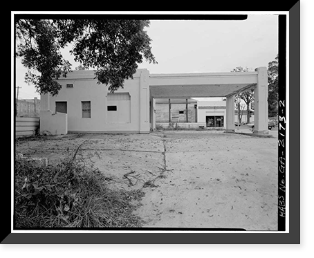 Jack Collins Texaco Station, 223 West Taylor Street, Griffin, Spalding County, GA - 2, Vintage Print