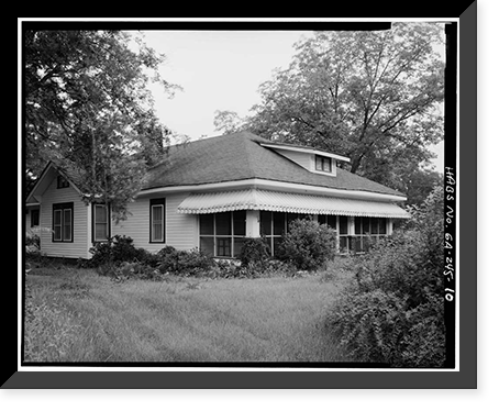 Jimmy Carter Boyhood Home, Old Plains Highway (Lebanon Cemetery Road), Plains vicinity, Sumter County, GA - 10, Antique Print