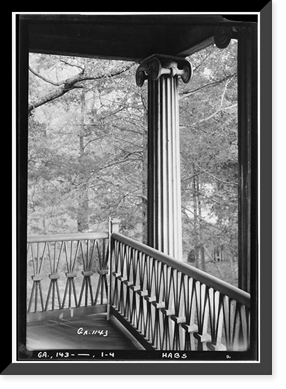 Historic Framed Print, Boddie House, Greenville Road, La Grange vicinity, Troup County, GA - 4,  17-7/8" x 21-7/8"