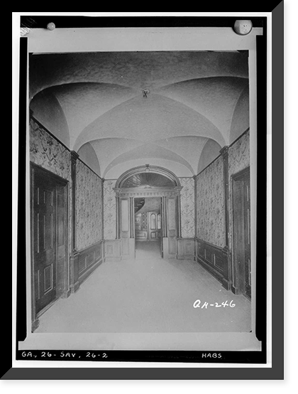 Historic Framed Print, Houston-Screven House, Savannah, Chatham County, GA - 2,  17-7/8" x 21-7/8"