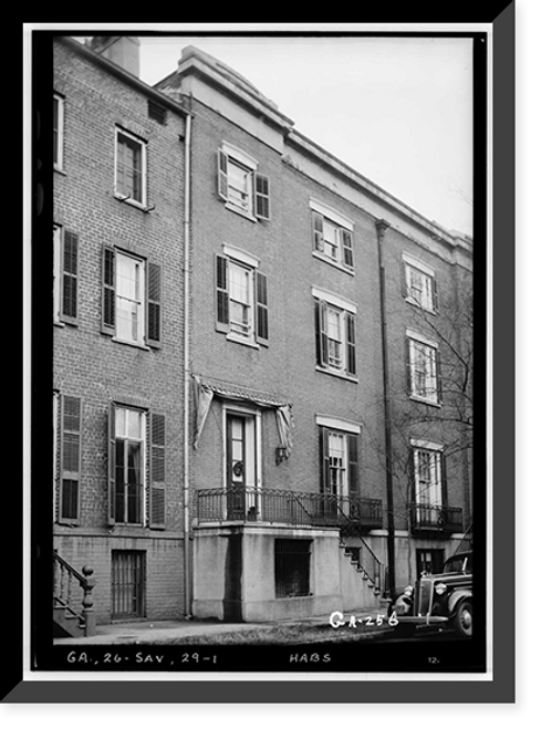 Historic Framed Print, Tobias House, 18 West Harris Street, Savannah, Chatham County, GA,  17-7/8" x 21-7/8"