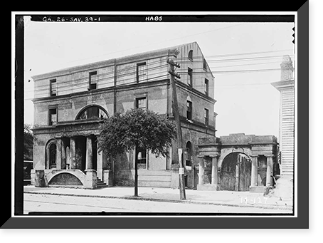 Historic Framed Print, William Scarborough House, 41 West Broad Street, Savannah, Chatham County, GA,  17-7/8" x 21-7/8"