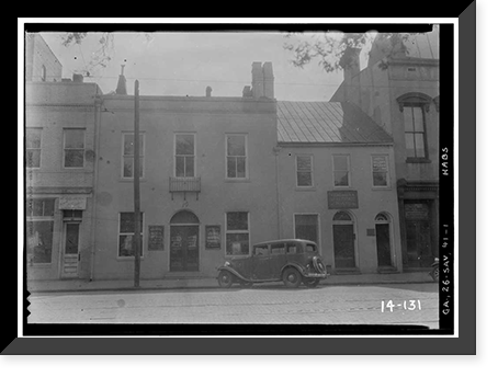 Newspaper Office, 19 East Bay Street, Savannah, Chatham County, GA, Vintage Poster