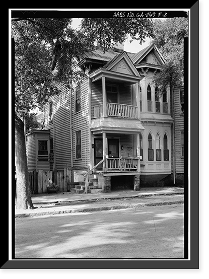 Savannah Victorian Historic District, 107 West Duffy Street (House), Savannah, Chatham County, GA - 2, Antique Print