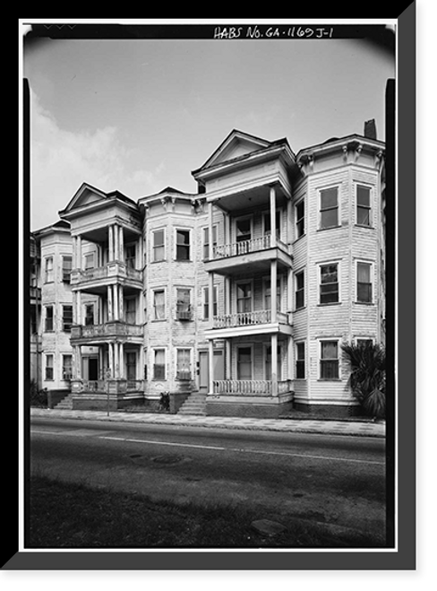 Historic Framed Print, Savannah Victorian Historic District, 818 Drayton Street (House), Savannah, Chatham County, GA,  17-7/8" x 21-7/8"