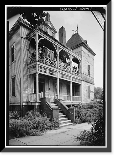 Historic Framed Print, Savannah Victorian Historic District, 918 Abercorn Street (House), Savannah, Chatham County, GA,  17-7/8" x 21-7/8"