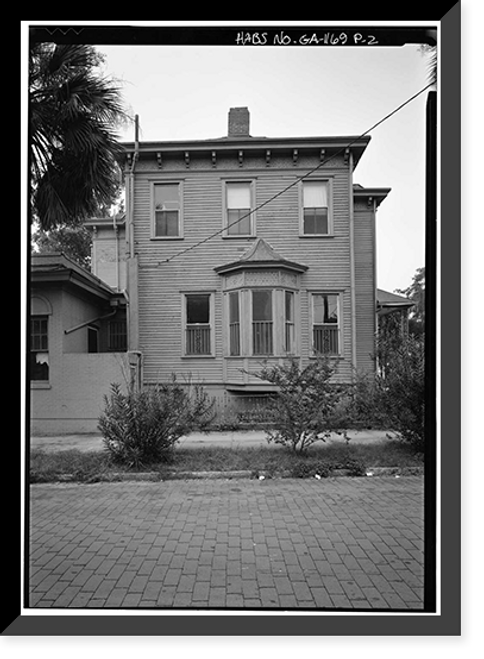 Historic Framed Print, Savannah Victorian Historic District, 1002 Drayton Street (House), Savannah, Chatham County, GA - 2,  17-7/8" x 21-7/8"