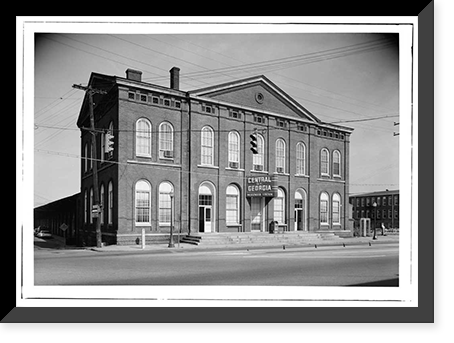Central of Georgia Railroad, Passenger Station & Train Shed, 301 West Broad Street, Savannah, Chatham County, GA, Historic Print