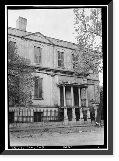Richardson-Maxwell-Owen-Thomas House, 124 Abercorn Street, Savannah, Chatham County, GA - 5, Vintage Print