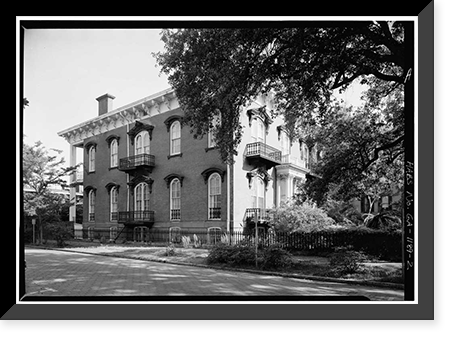 Mercer-Wilder House, 429 Bull Street, Savannah, Chatham County, GA - 2, Antique Print