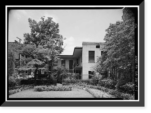 Historic Framed Print, Abram Minis House, Carriage House, 204 East Jones Street, Savannah, Chatham County, GA,  17-7/8" x 21-7/8"