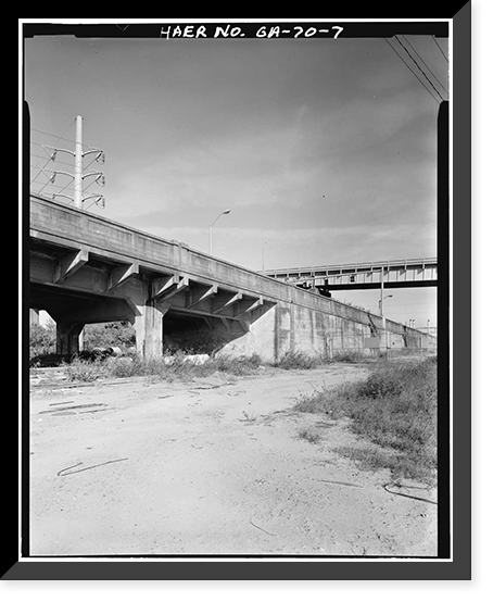 Central of Georgia Railway, Bay Street Viaduct, U.S. 17 & Bay Street, spanning Central of Georgia, Savannah, Chatham County, GA - 7, Historic Reproduction