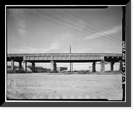 Central of Georgia Railway, Bay Street Viaduct, U.S. 17 & Bay Street, spanning Central of Georgia, Savannah, Chatham County, GA - 9 Classic, Antique Wall Art
