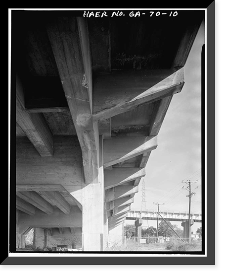 Central of Georgia Railway, Bay Street Viaduct, U.S. 17 & Bay Street, spanning Central of Georgia, Savannah, Chatham County, GA - 10, Historic Reproduction