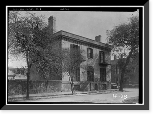 Historic Framed Print, Minis House, 204 Hull Street, Savannah, Chatham County, GA,  17-7/8" x 21-7/8"