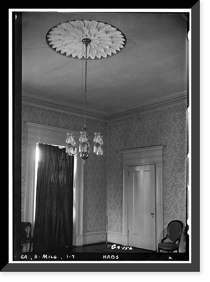 Old Governor's Mansion, Clark & Green Streets, Milledgeville, Baldwin County, GA - 6, Vintage Print