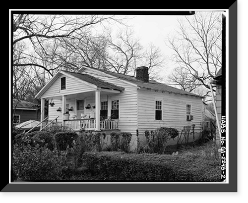 Historic Framed Print, 620 North Wilkinson Street (House), Milledgeville, Baldwin County, GA - 2,  17-7/8" x 21-7/8"