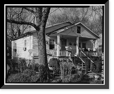 Historic Framed Print, 620 North Wilkinson Street (House), Milledgeville, Baldwin County, GA - 3,  17-7/8" x 21-7/8"